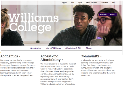 Williams College Main Website